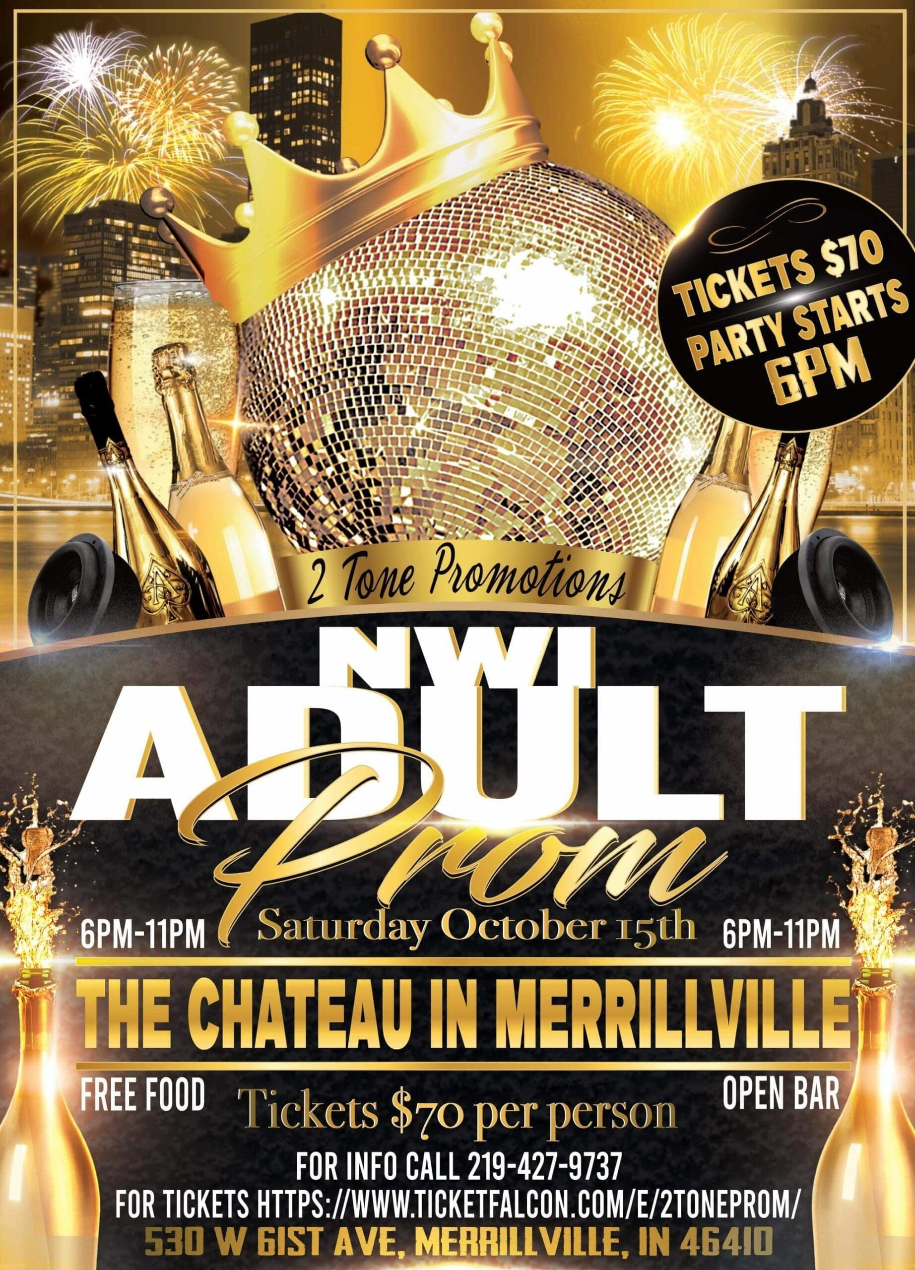 NWI Adult Prom Tickets Powered by Ticket Falcon®