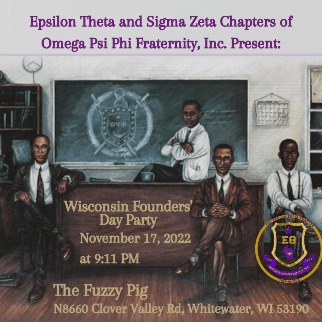 Omega Psi Phi Fraternity, Inc. Wisconsin Founders' Day Party Tickets Powered by Ticket Falcon®
