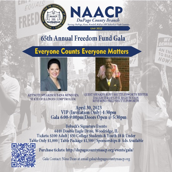 DuPage County NAACP 65th Annual Freedom Fund Gala Tickets Powered by
