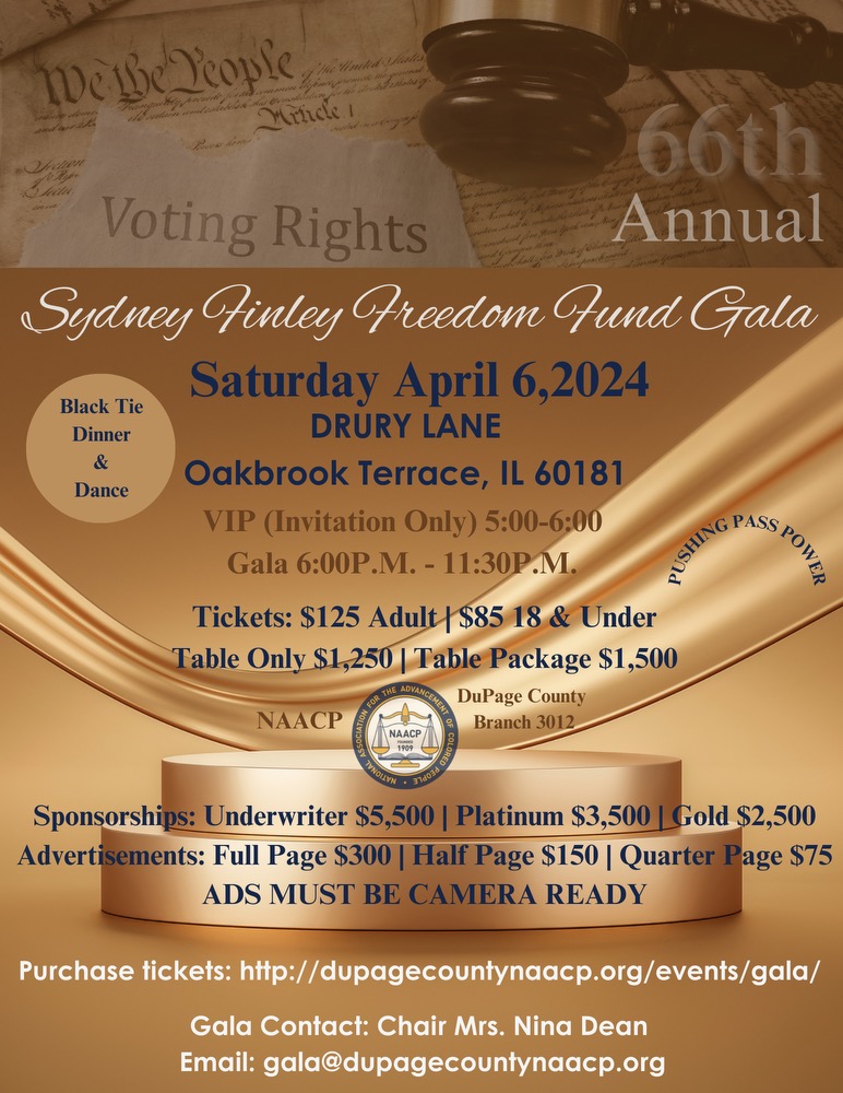 DuPage County NAACP 66th Sydney Finley Freedom Fund Gala Tickets